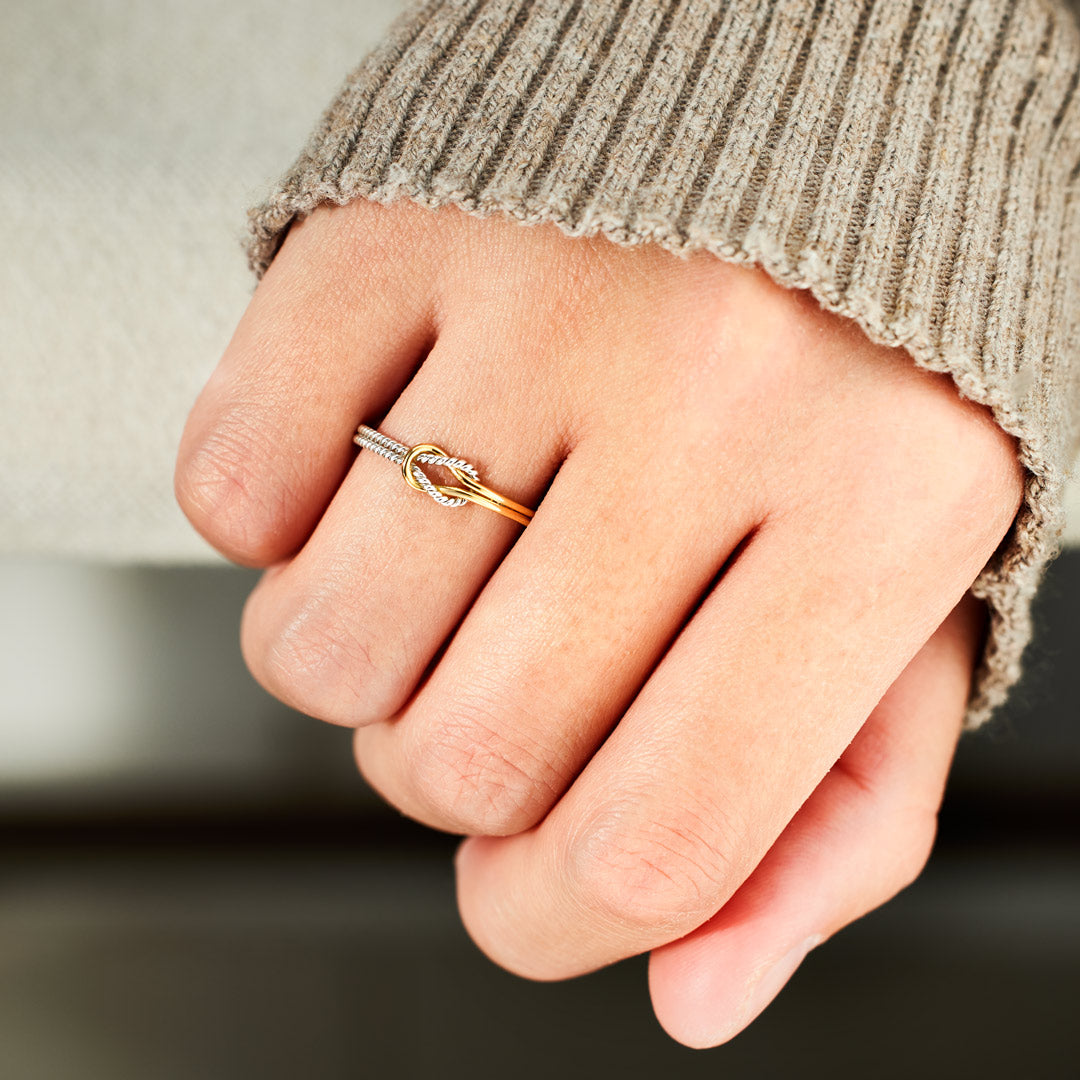 Our Bond Is A Knot Handcrafted Square Knot Ring