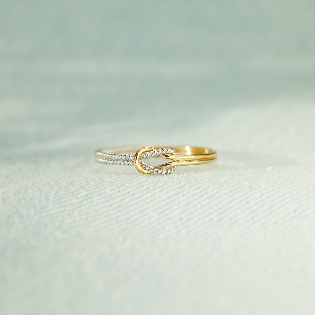 Our Bond Is A Knot Handcrafted Square Knot Ring