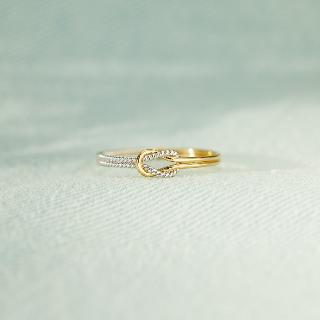 Our Bond Is A Knot Handcrafted Square Knot Ring