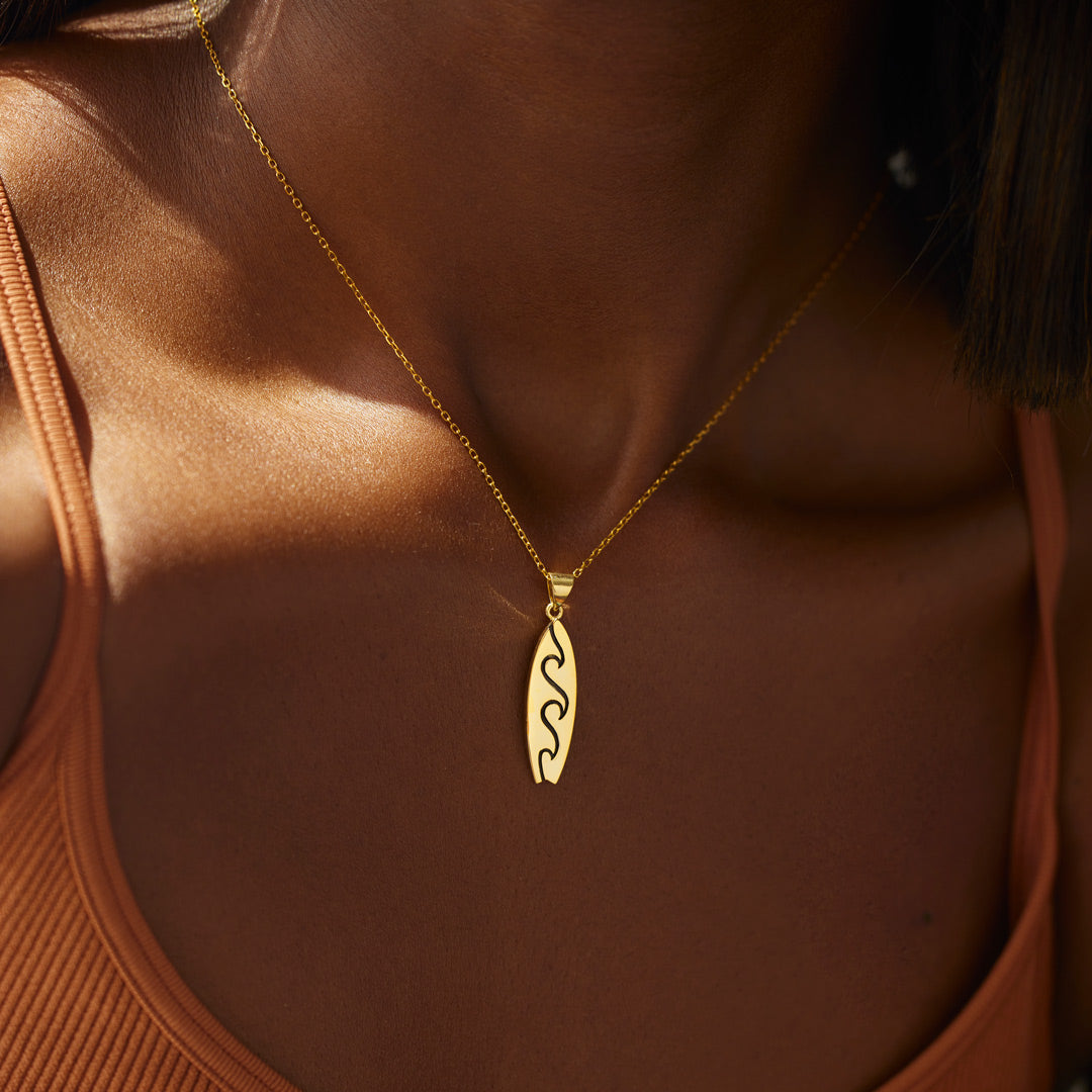 Learn To Surf Surfboard Necklace