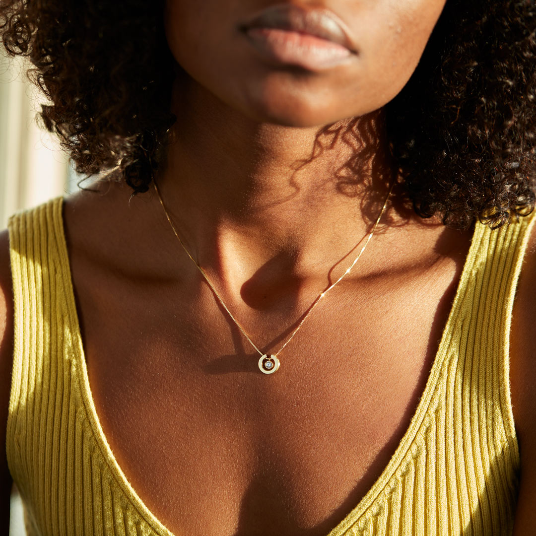 You Were Born To Shine Open Circle Necklace