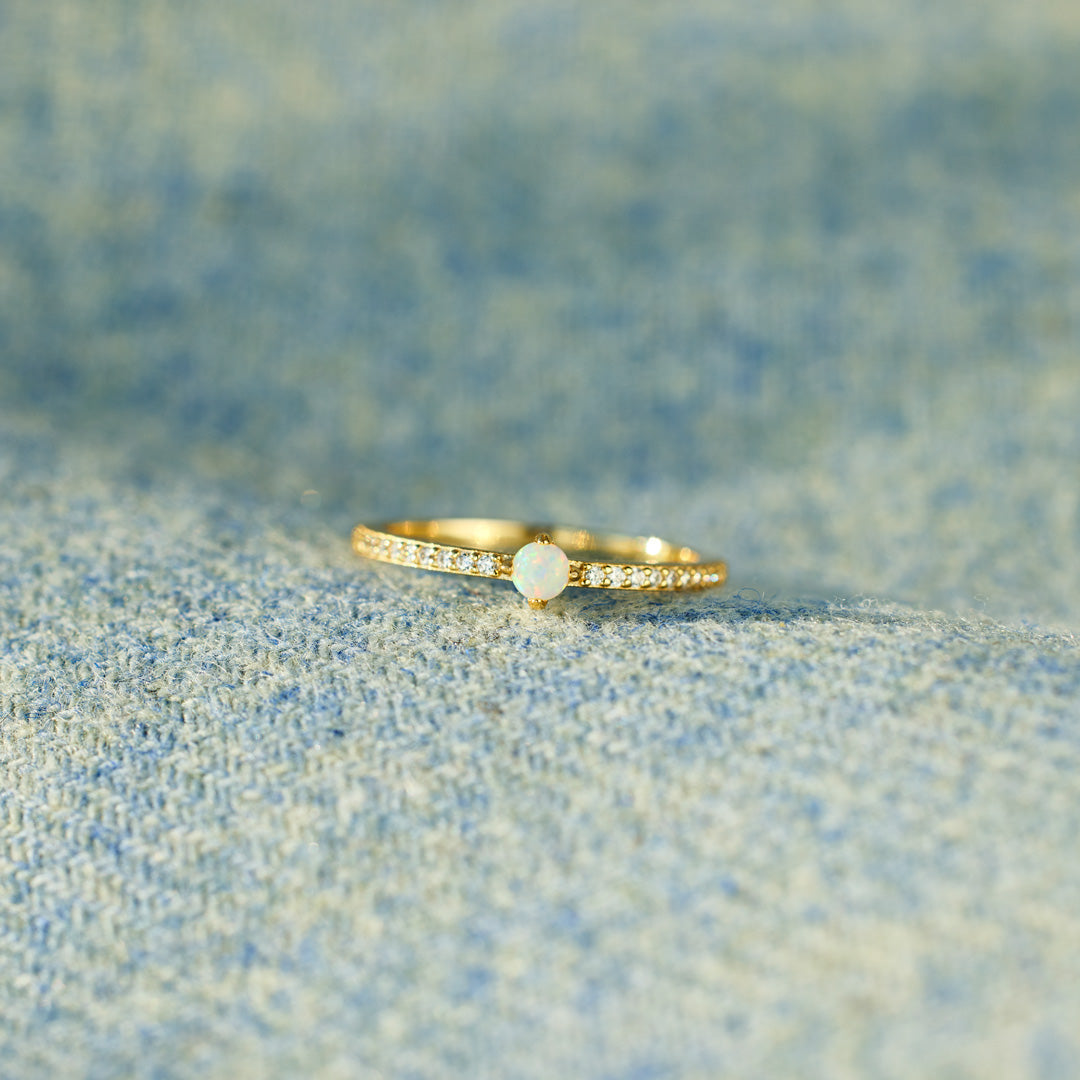 Love Yourself Multiple Opal Stones Ring Set