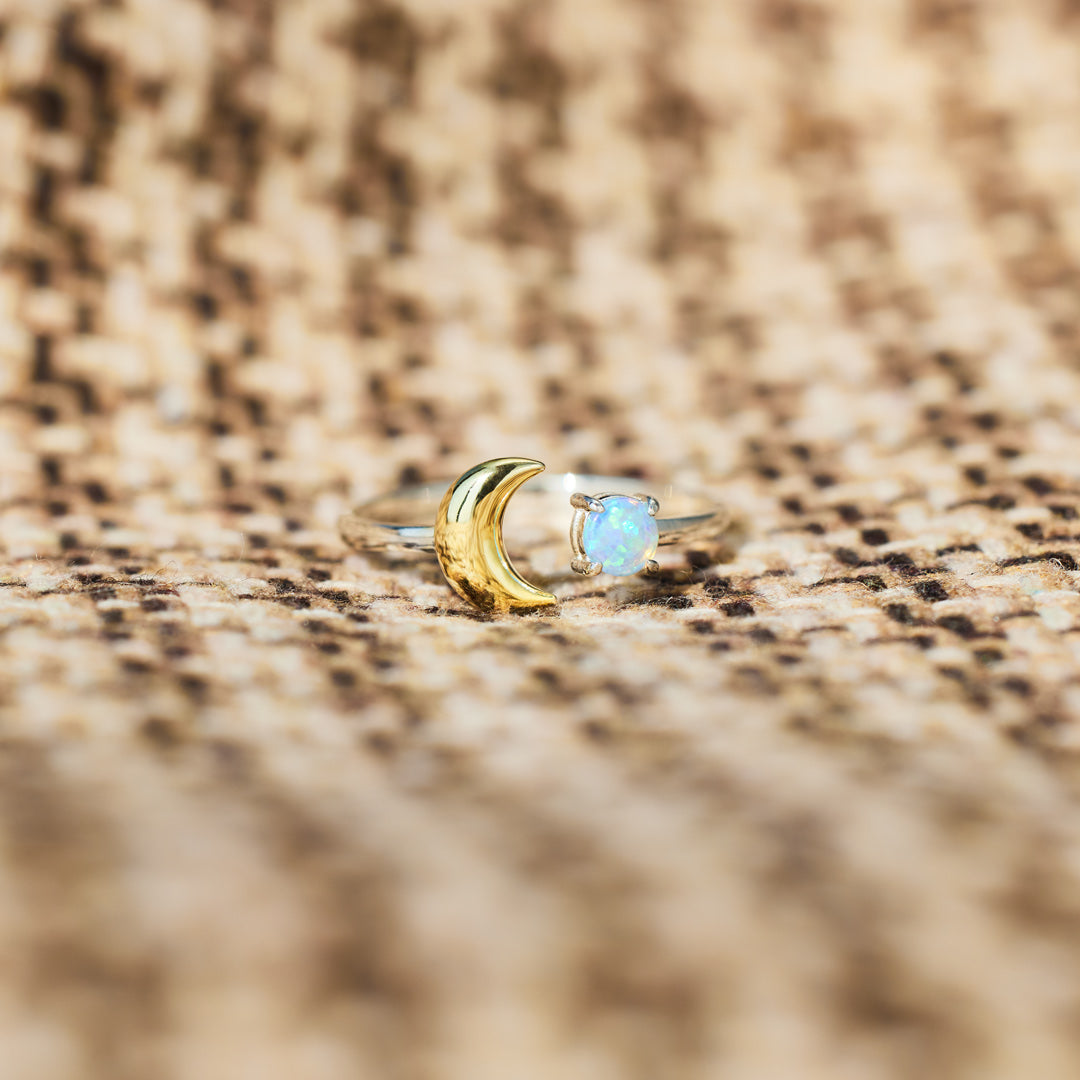 Love You To The Fullest Moon Opal Ring
