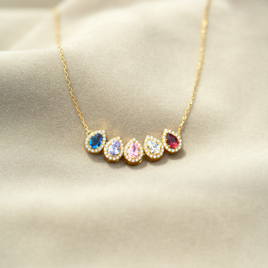 Tears Of Joy 1-14 Teardrop Birthstone Necklace
