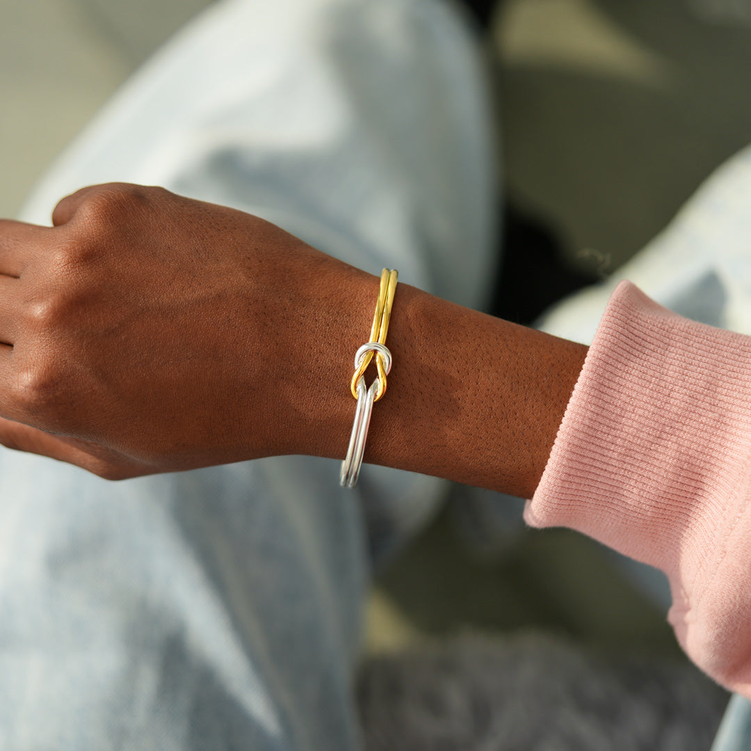 Our Friendship Is A Knot Cuff Bracelet