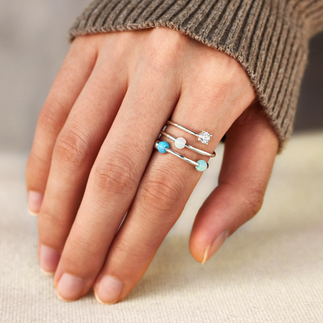 You Are Strong Spinning Opal Fidget Ring