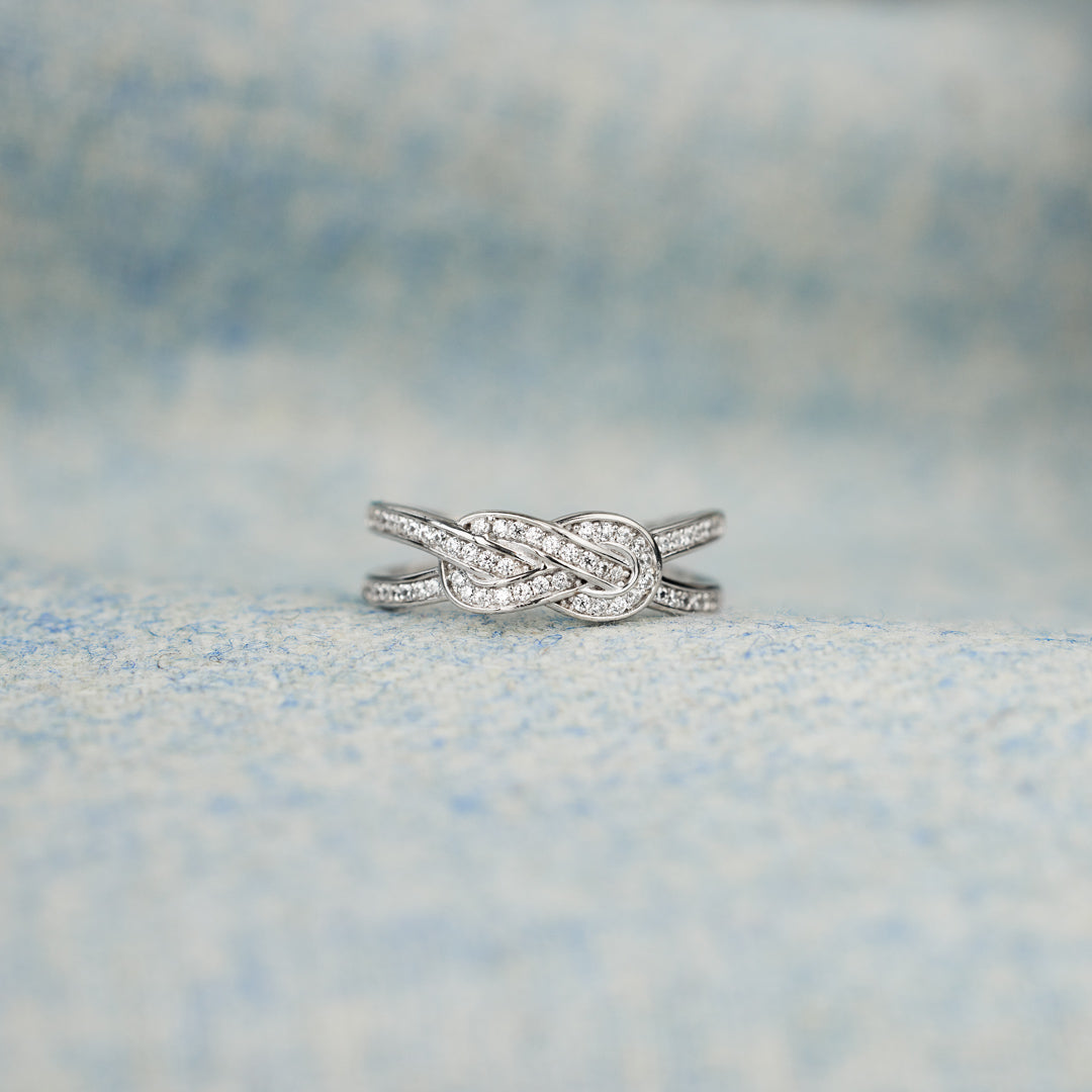 Forever Linked Forever Loved Pavé Infinity Knot Ring