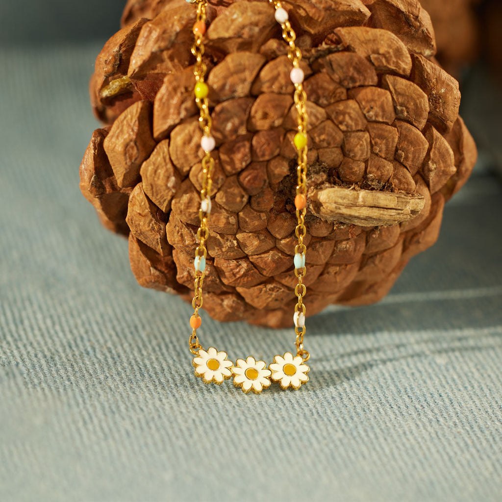 Three Generations Connected As One Triple Daisy Bracelet