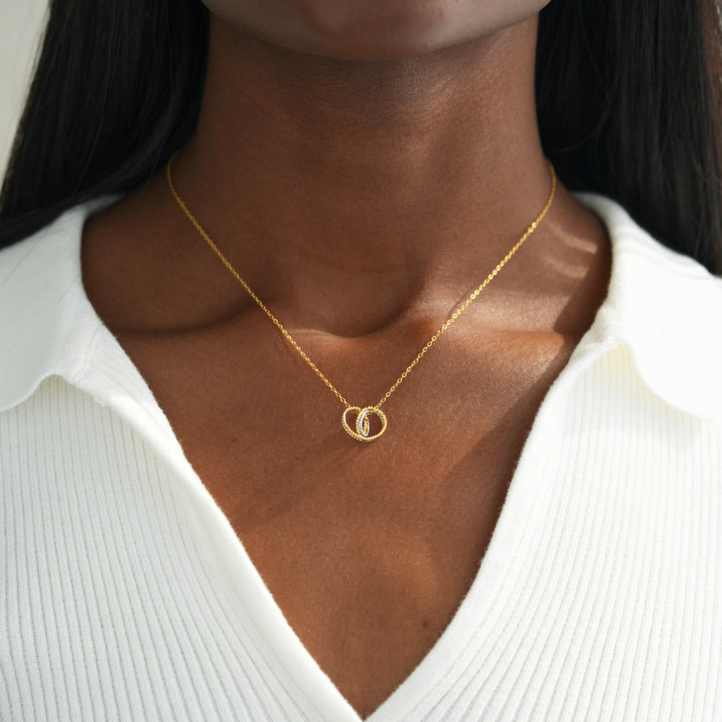 Tied By Angel's Hands Knotted Heart Necklace