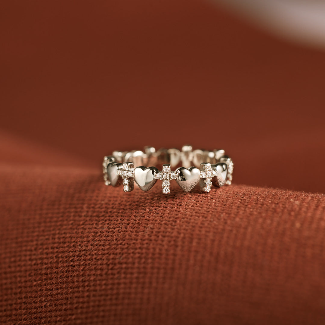 Jesus Is The Answer Cross Band Ring