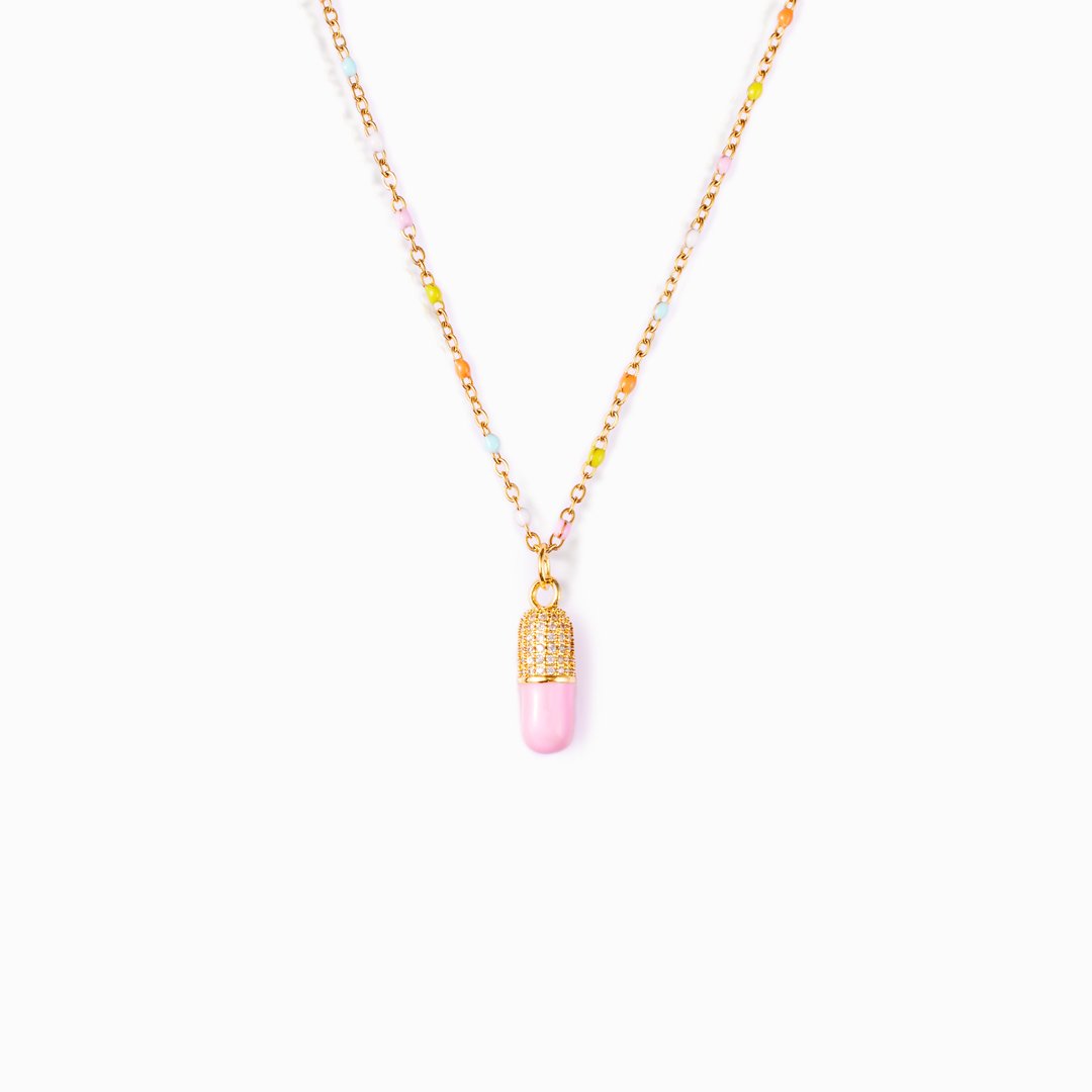 The Storm Will Pass Happy Pill Necklace