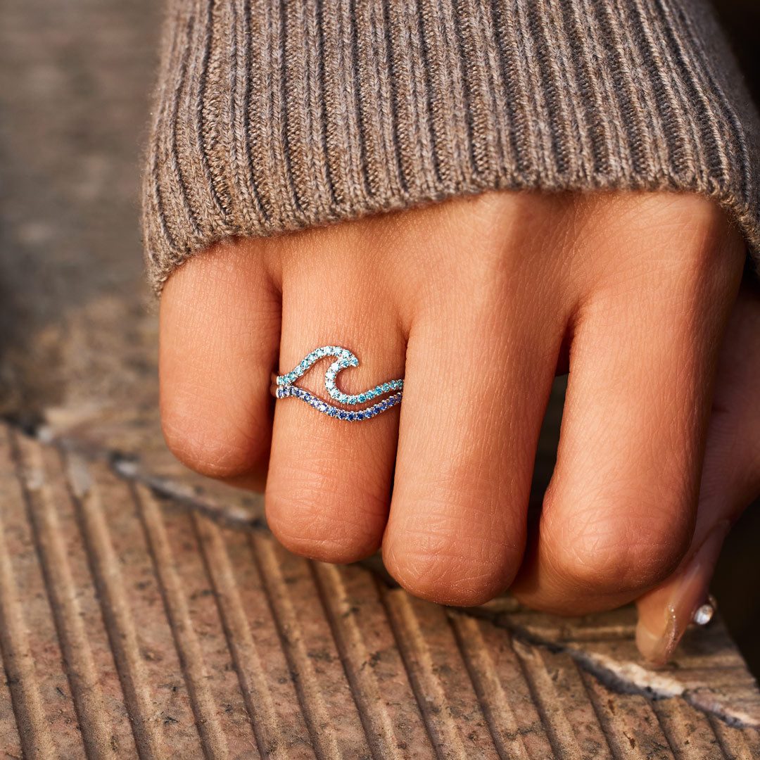 Be Salty Stay Lit Double Wave Ring
