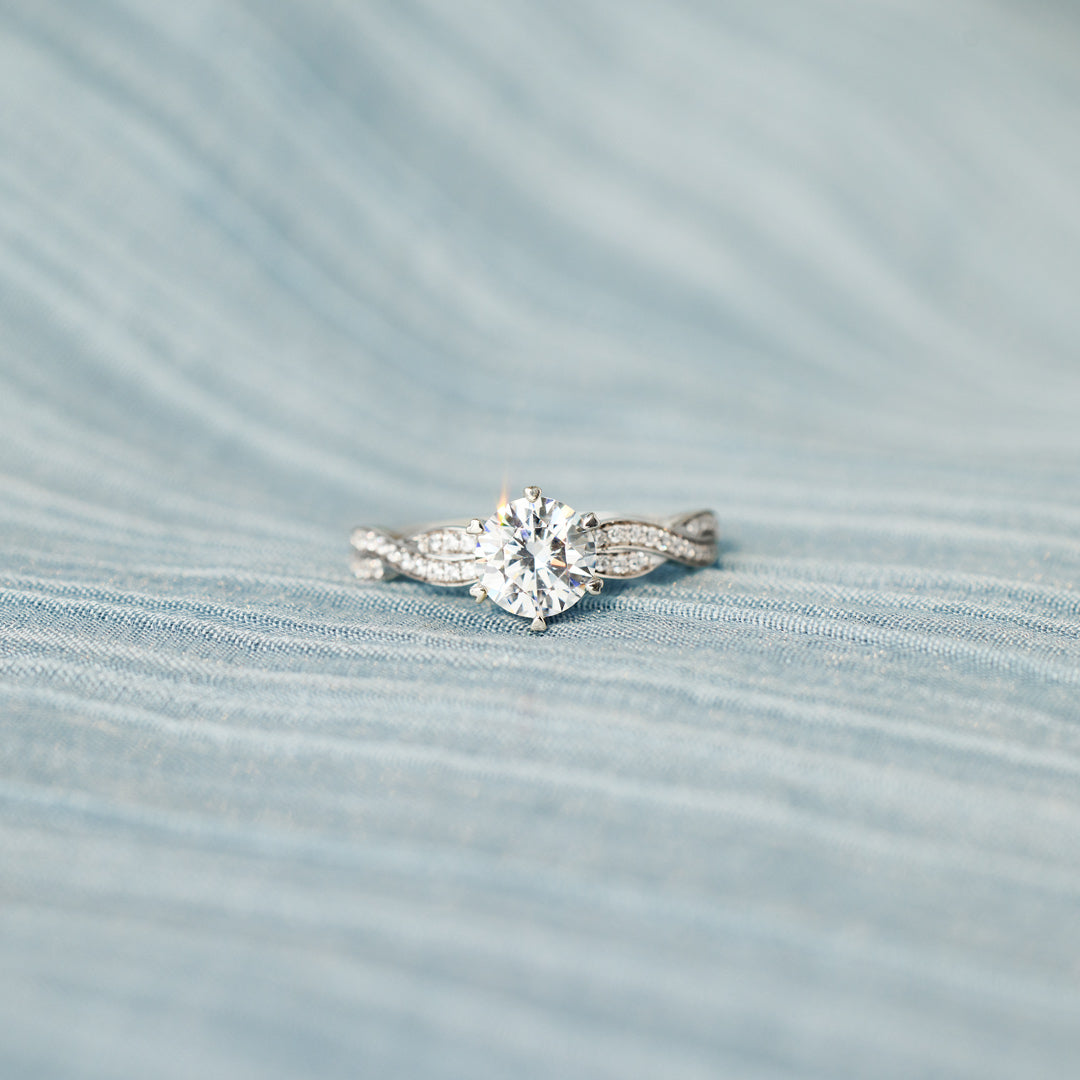 You Will Always Have Me Twisted Pavé Ring