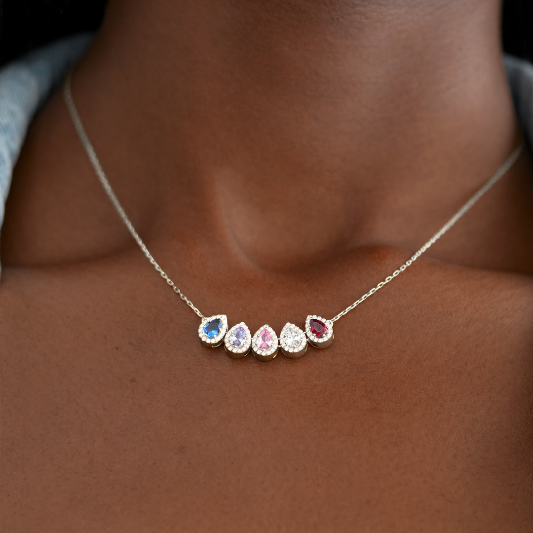 Tears Of Joy 1-14 Teardrop Birthstone Necklace