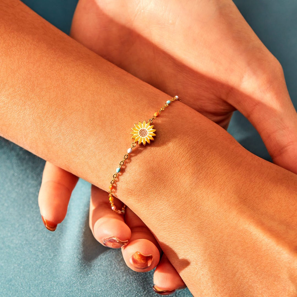Daughter Or Granddaughter Sunflower Bracelet