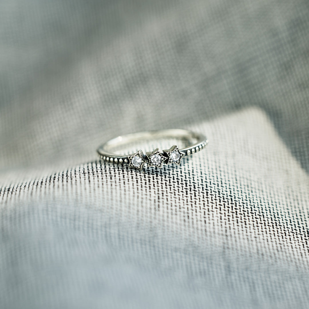 You Were Born To Shine Triple Star Ring