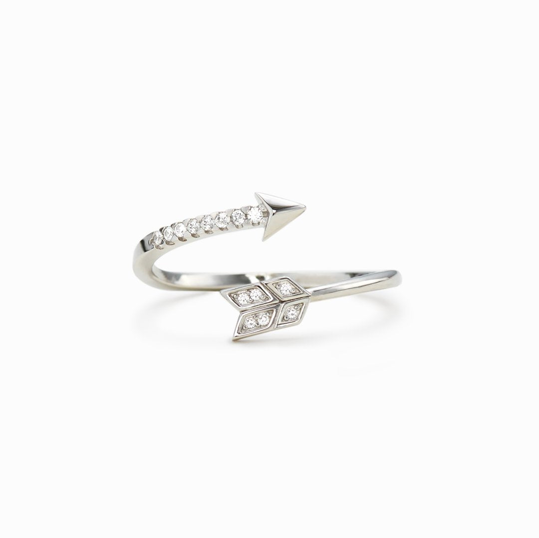 Direction Over Speed Arrow Sterling Silver Ring