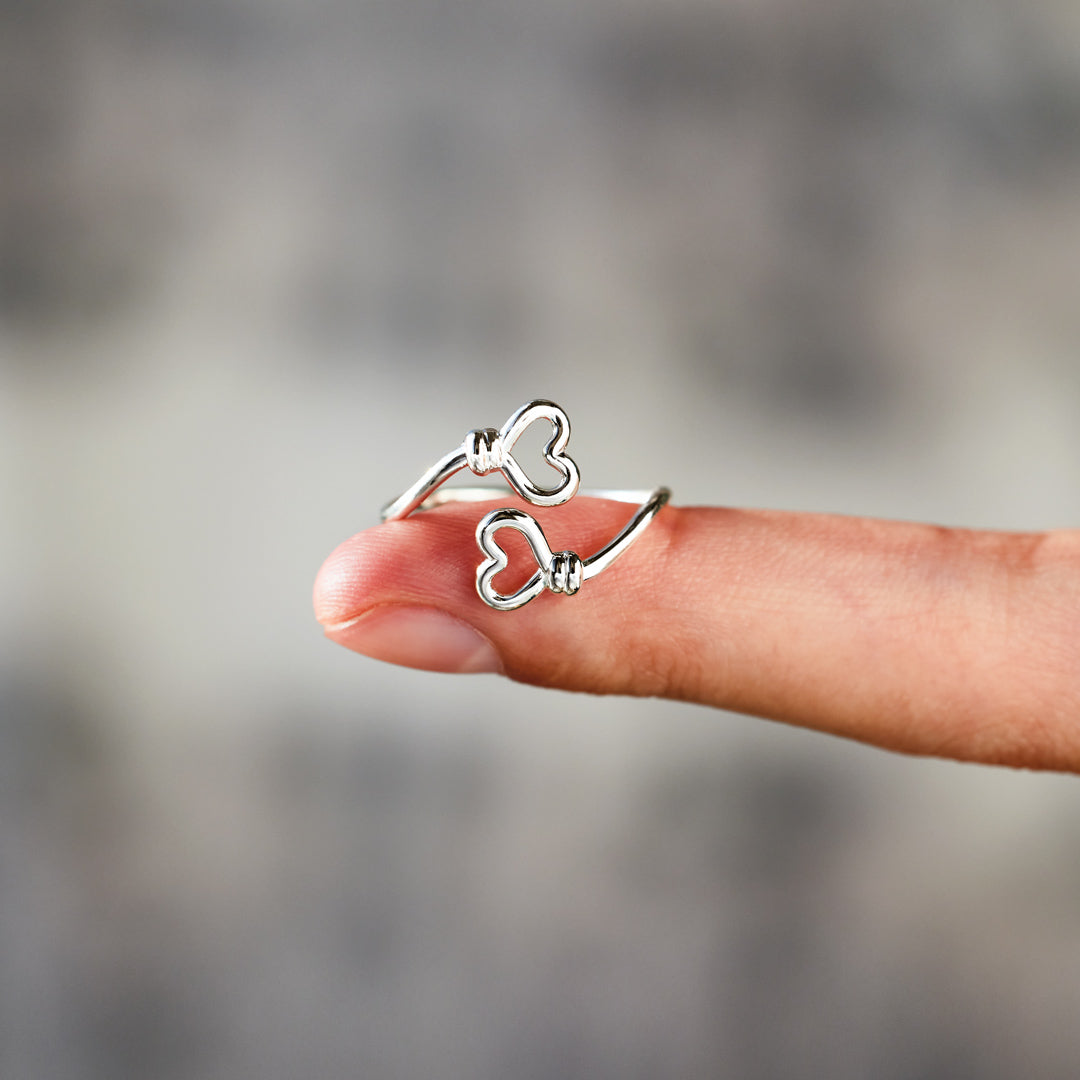 Daughter I Held You Double Heart Ring