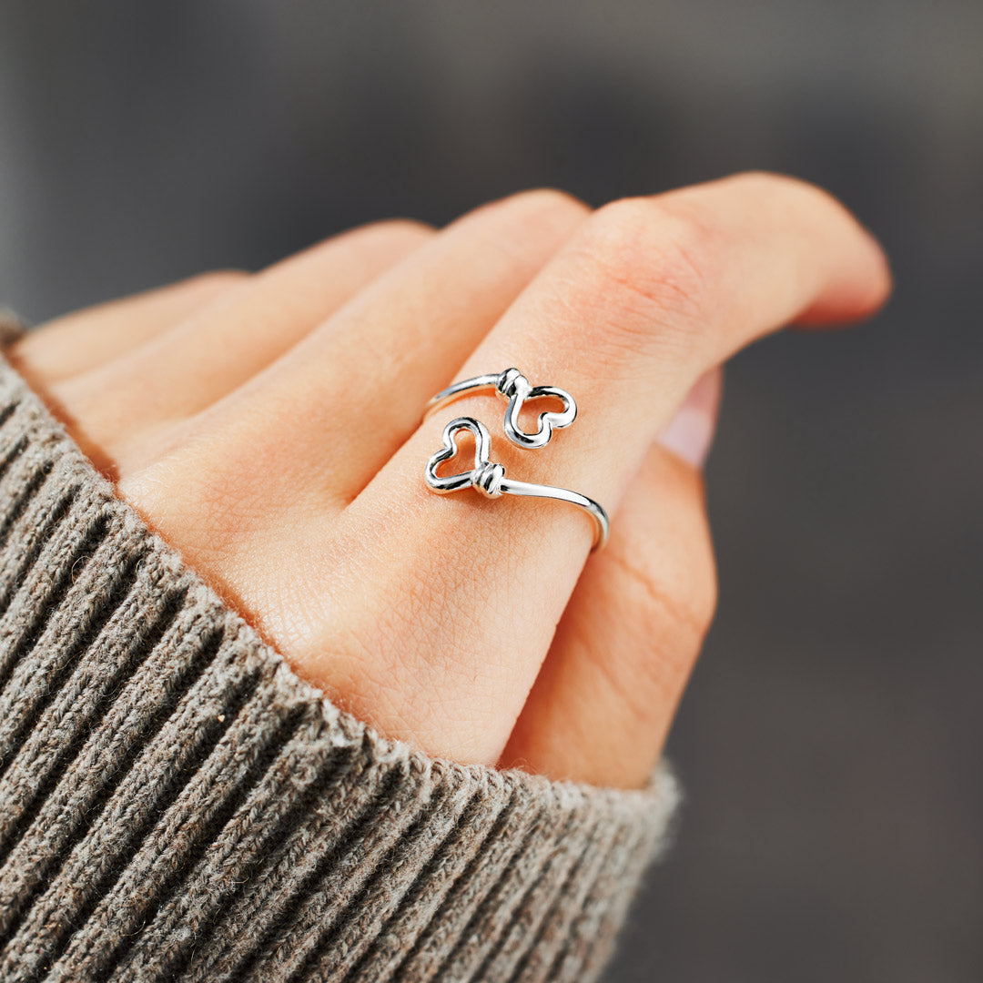 Daughter I Held You Double Heart Ring