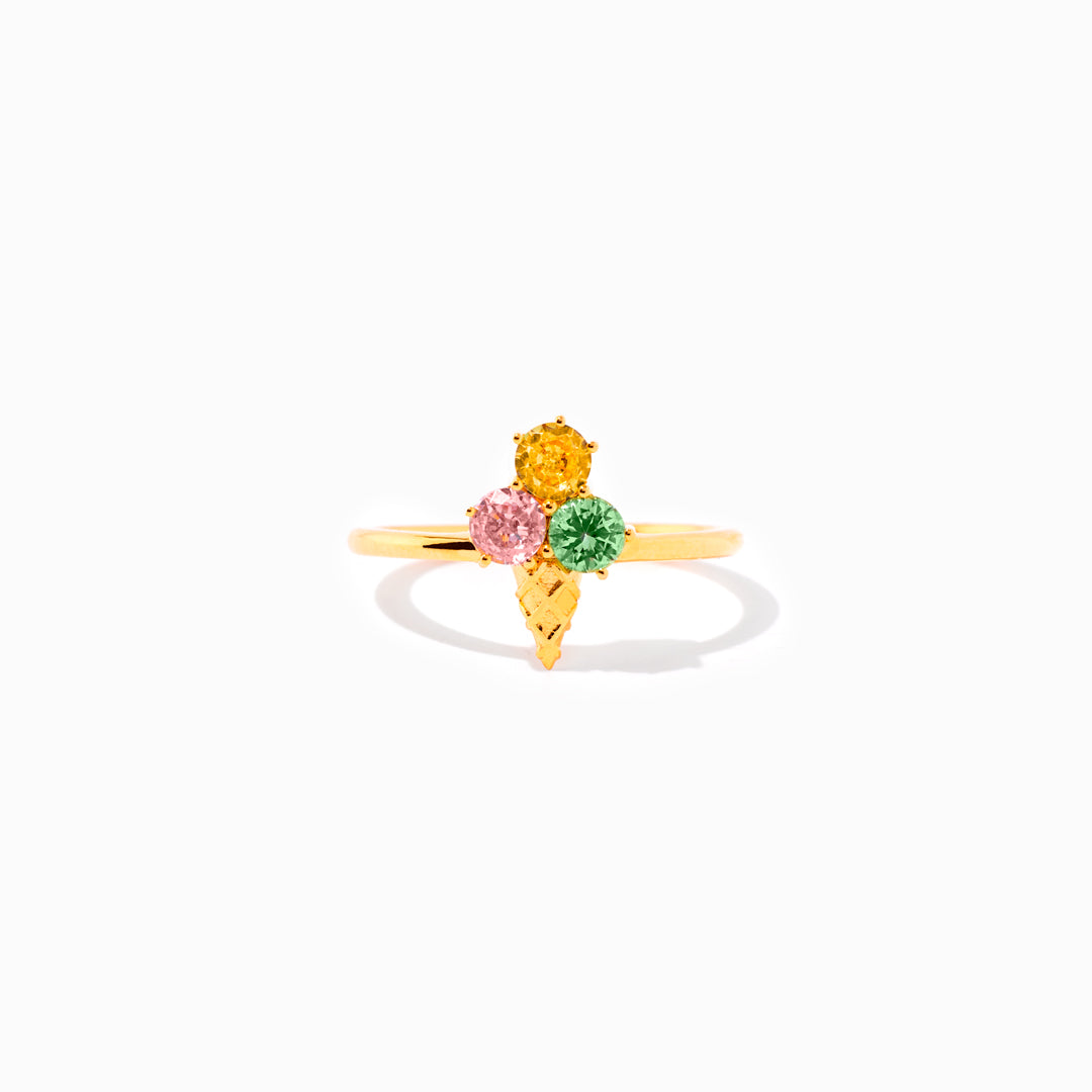 Mama’s Ice Cream Cone Birthstones Ring