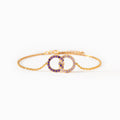 Mother & Daughter Birthstone Knitted Interlocking Bracelet