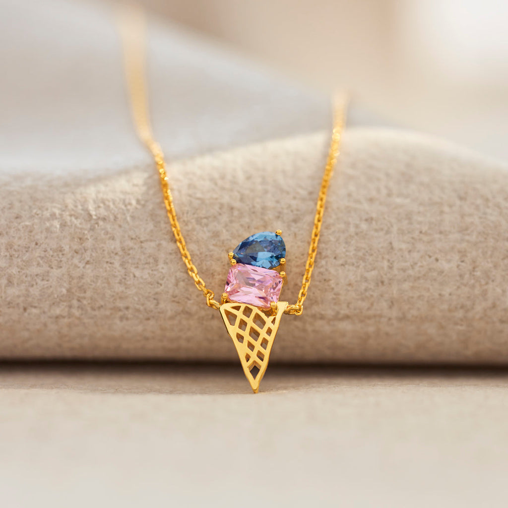 1-5 Birthstones Ice Cream Necklace