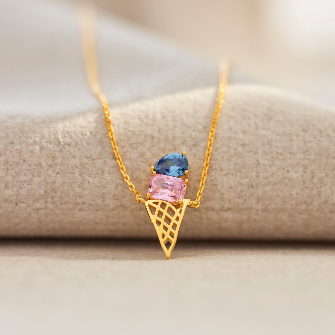 1-5 Birthstones Ice Cream Necklace