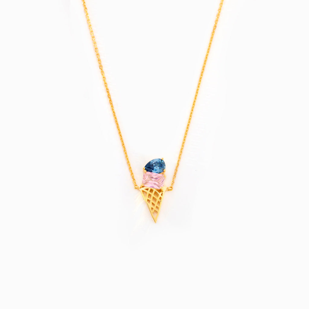1-5 Birthstones Ice Cream Necklace