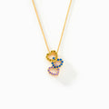 Mama's Valentines 1-8 Birthstones Linked Hearts Necklace
