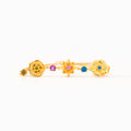 Grandma's Garden 1-10 Three-Dimensional Birth Flowers With Birthstones Bracelet