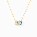 Best B♥tches Linking Hearts Circle Birthstone Necklace