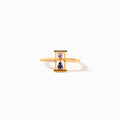 Time Or Distance Won't Change Our Love Hourglass Double Birthstones Ring
