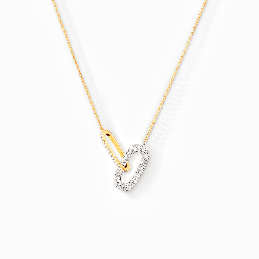 Mother & Daughter Interlocking Oval Necklace
