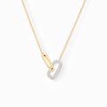 Mother & Daughter Interlocking Oval Necklace