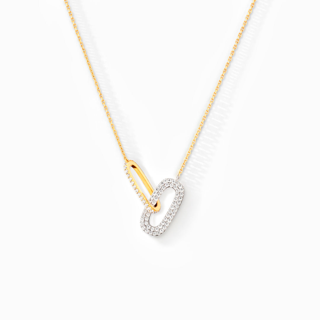 Mother & Daughter Interlocking Oval Necklace