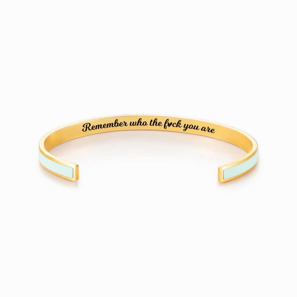 Remember Who the Fuck You Are Motivational Color Bangle