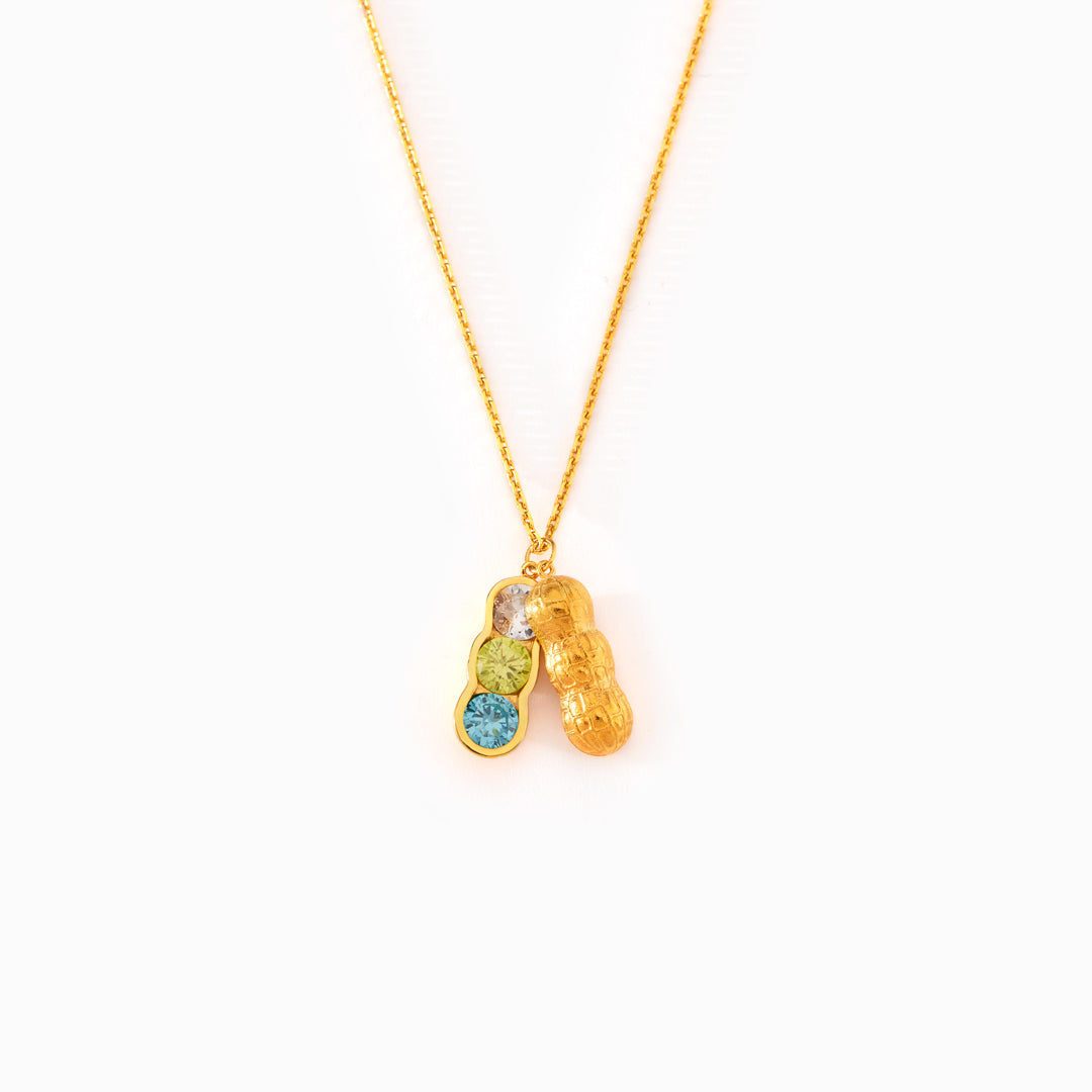We Are Besties 2-5 Birthstone Peanut Necklace