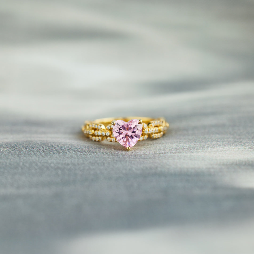 For Granddaughter Heart And Link Ring