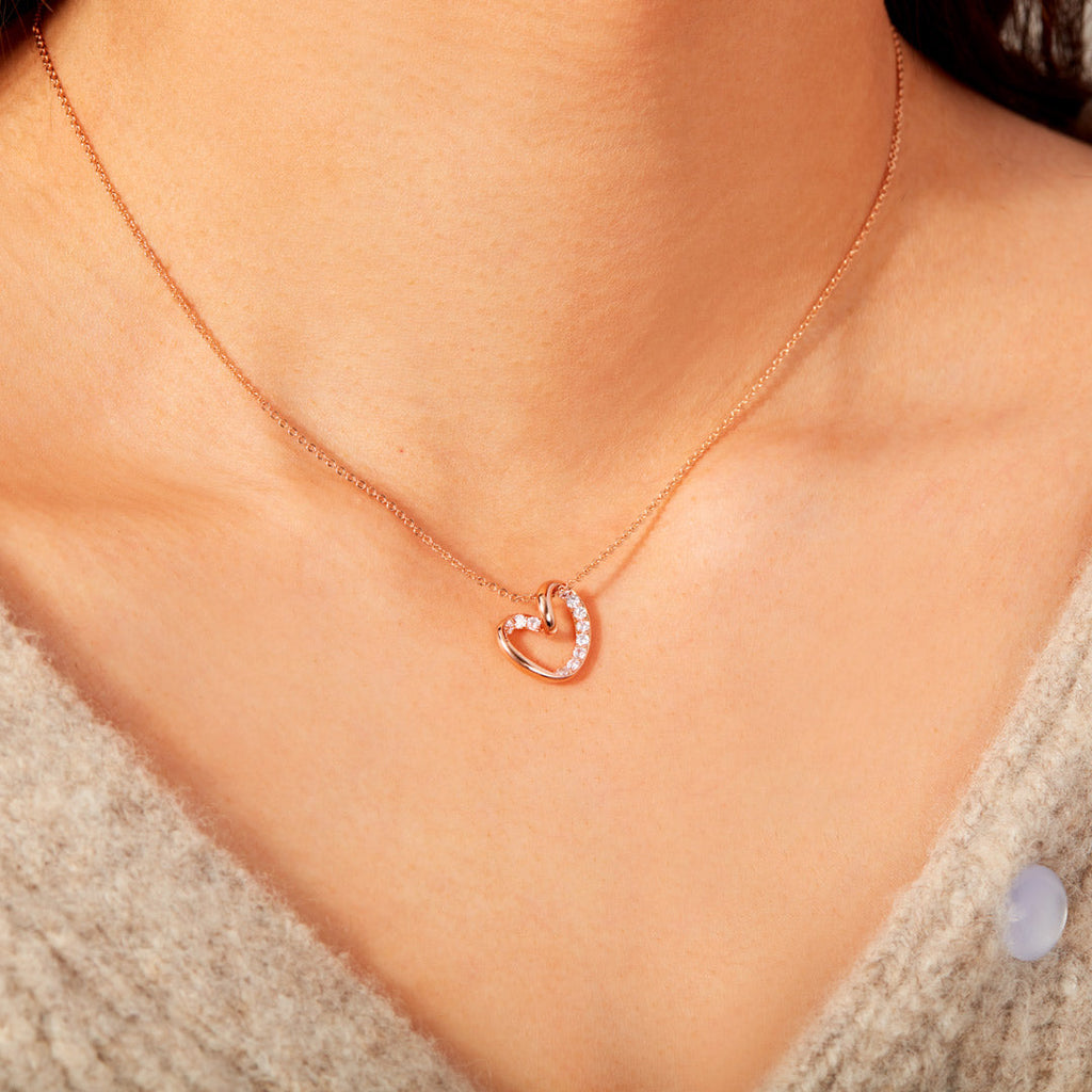 Grandmother & Granddaughter Forever Sparkle Heart Necklace