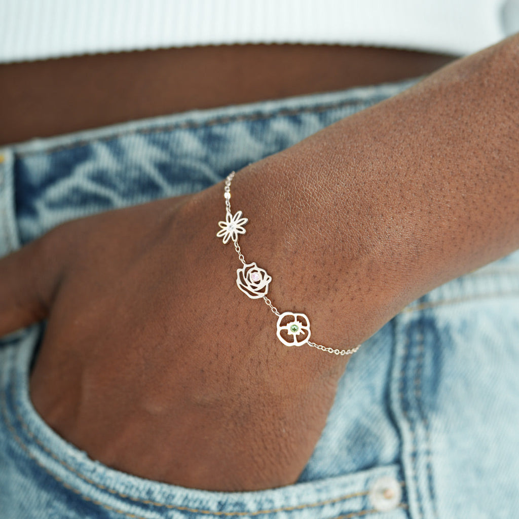 You Are The Charming Gardener 1-8 Birth Flowers Bracelet