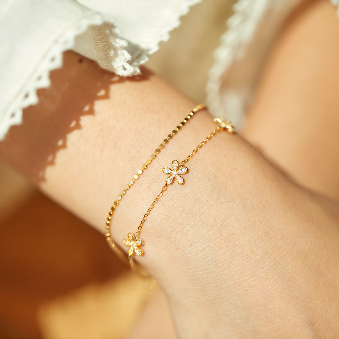 Triple Flower Bracelet Set