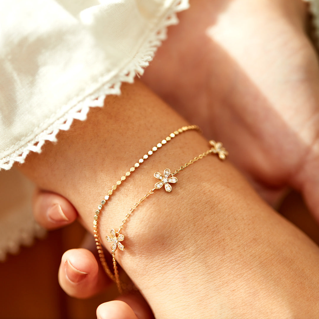 Triple Flower Bracelet Set