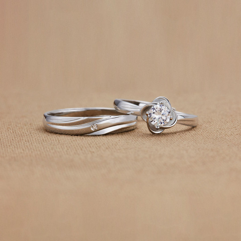 I love You Infinity Knot Couple Ring Set