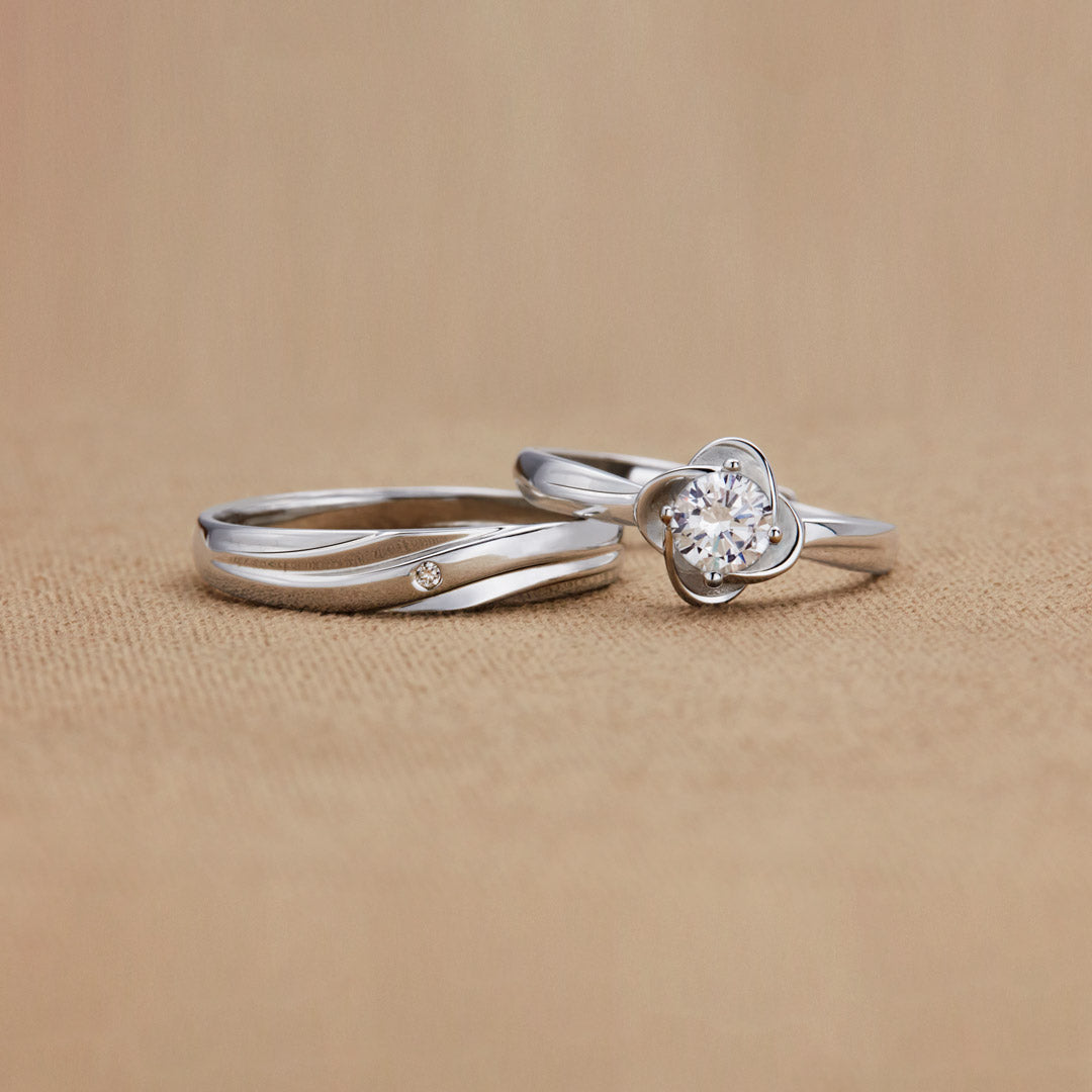 I love You Infinity Knot Couple Ring Set