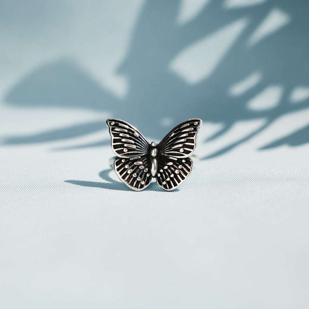 Black Butterfly Ring