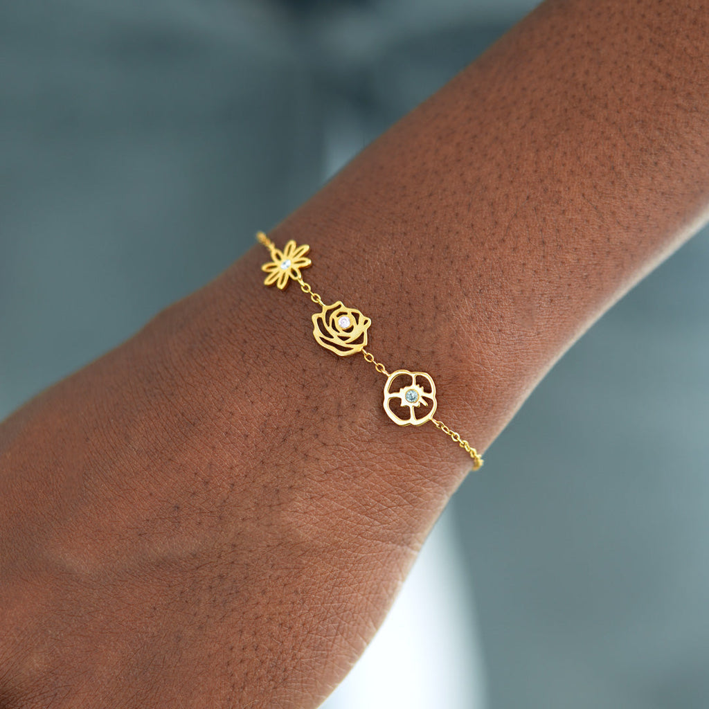 You Are The Charming Gardener 1-8 Birth Flowers Bracelet