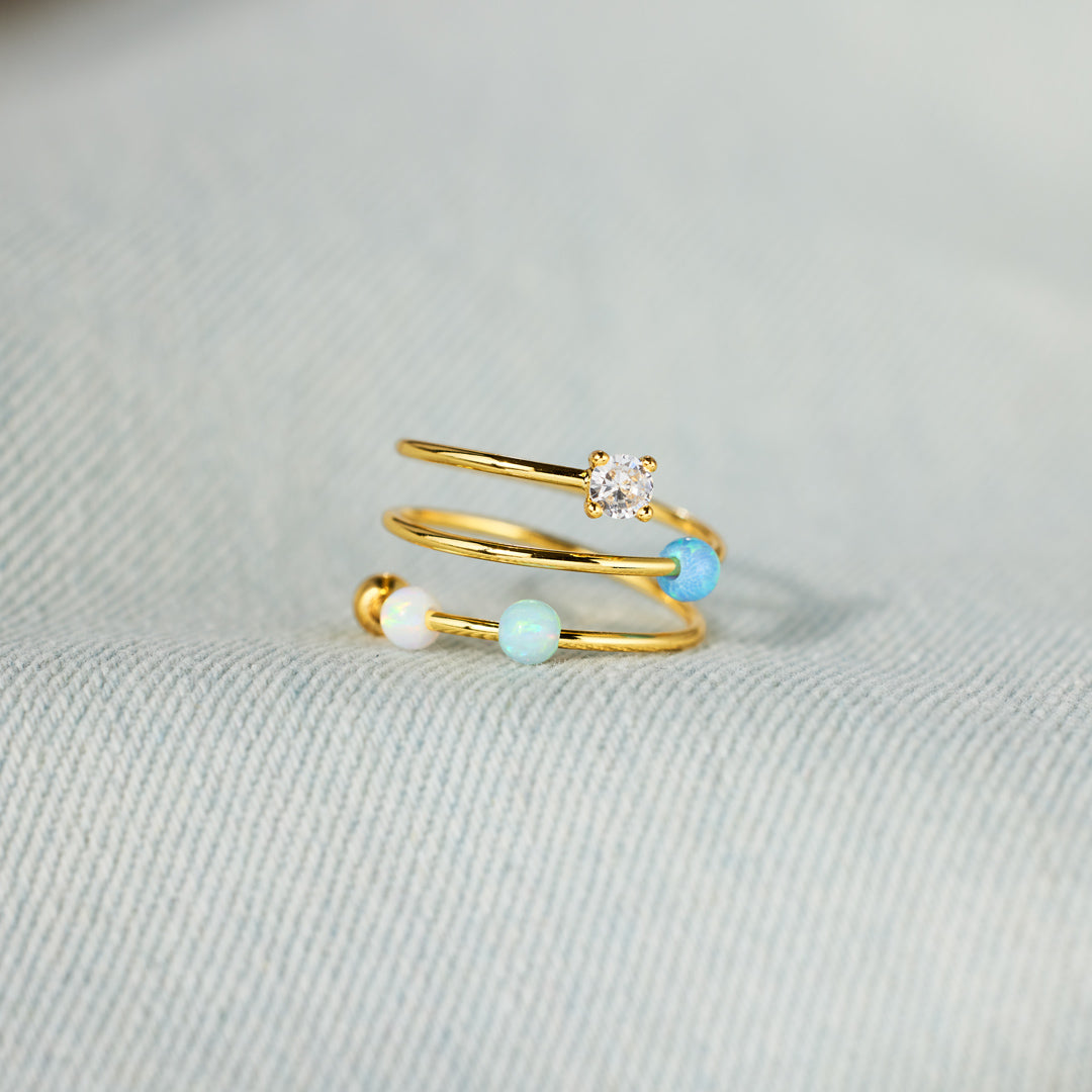 You Are Strong Spinning Opal Fidget Ring
