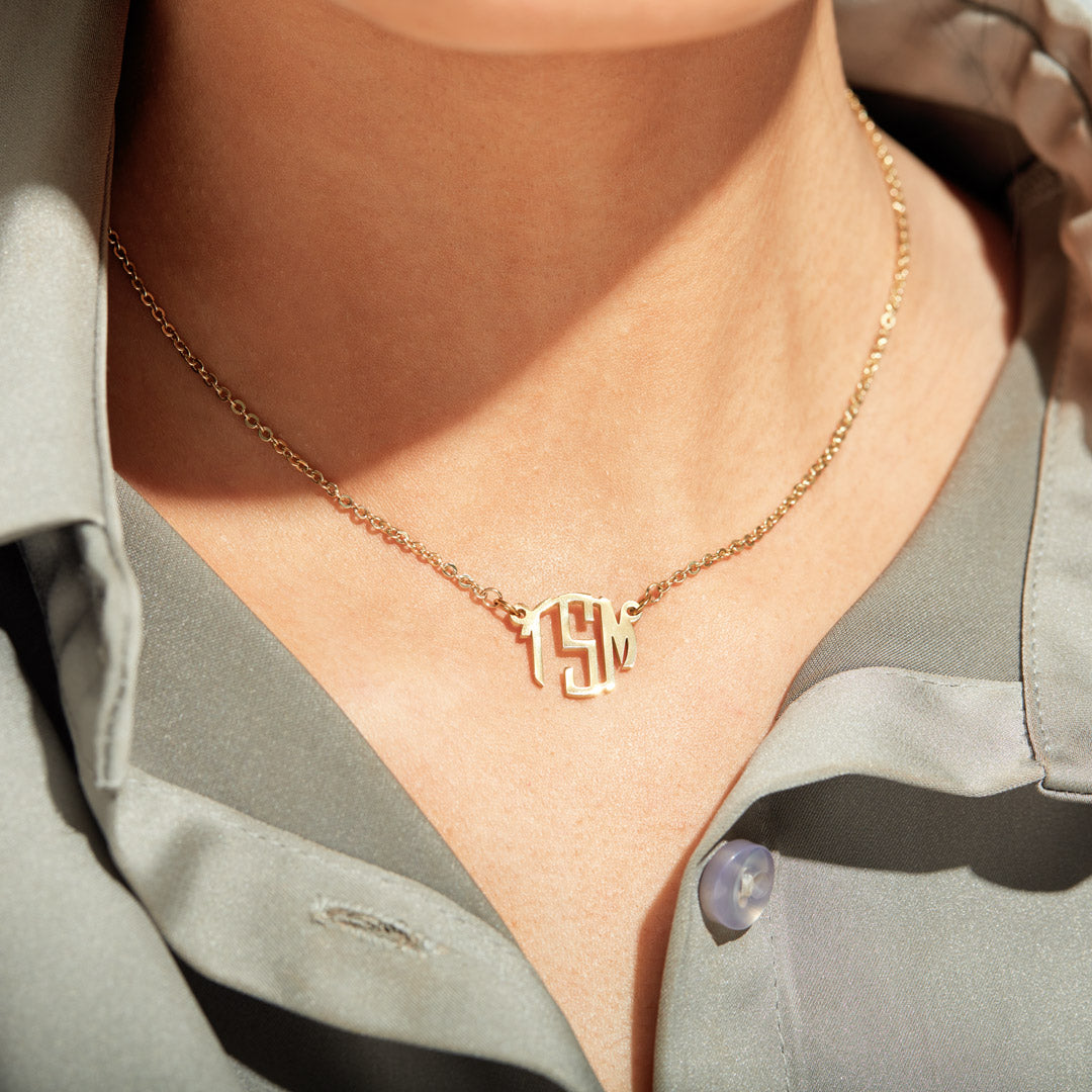 Initials Monogram Necklace