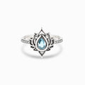 12 Months Birthstone Lotus Ring