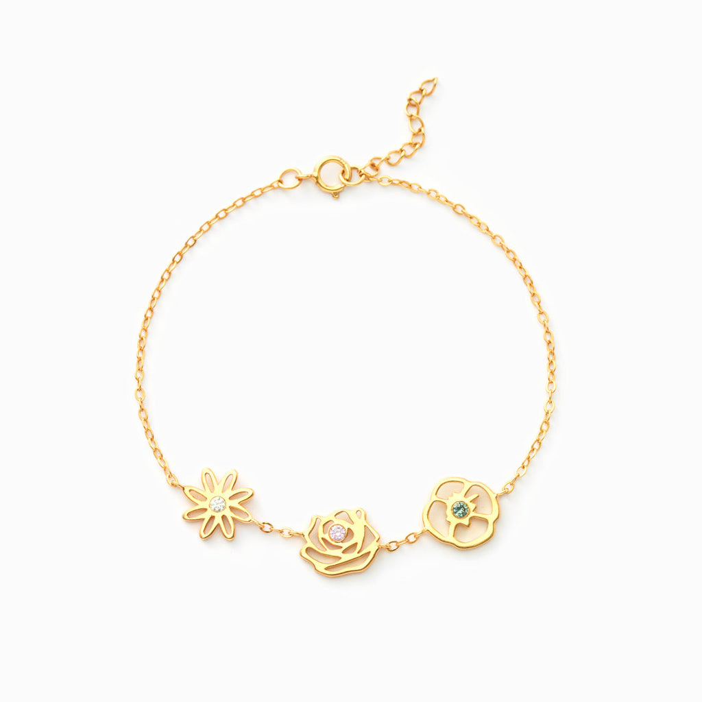 You Are The Charming Gardener 1-8 Birth Flowers Bracelet